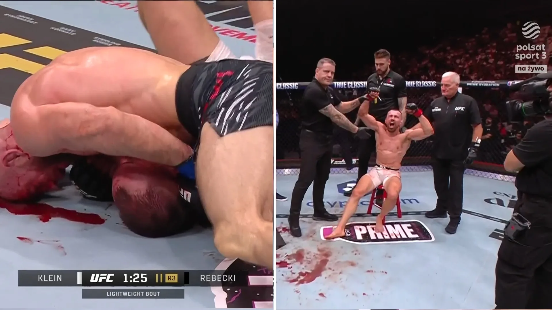 UFC 321: Mateusz Rębecki przegrywa mimo świetnej 3. rundy. Słowak nie był w stanie stać przy werdykcie