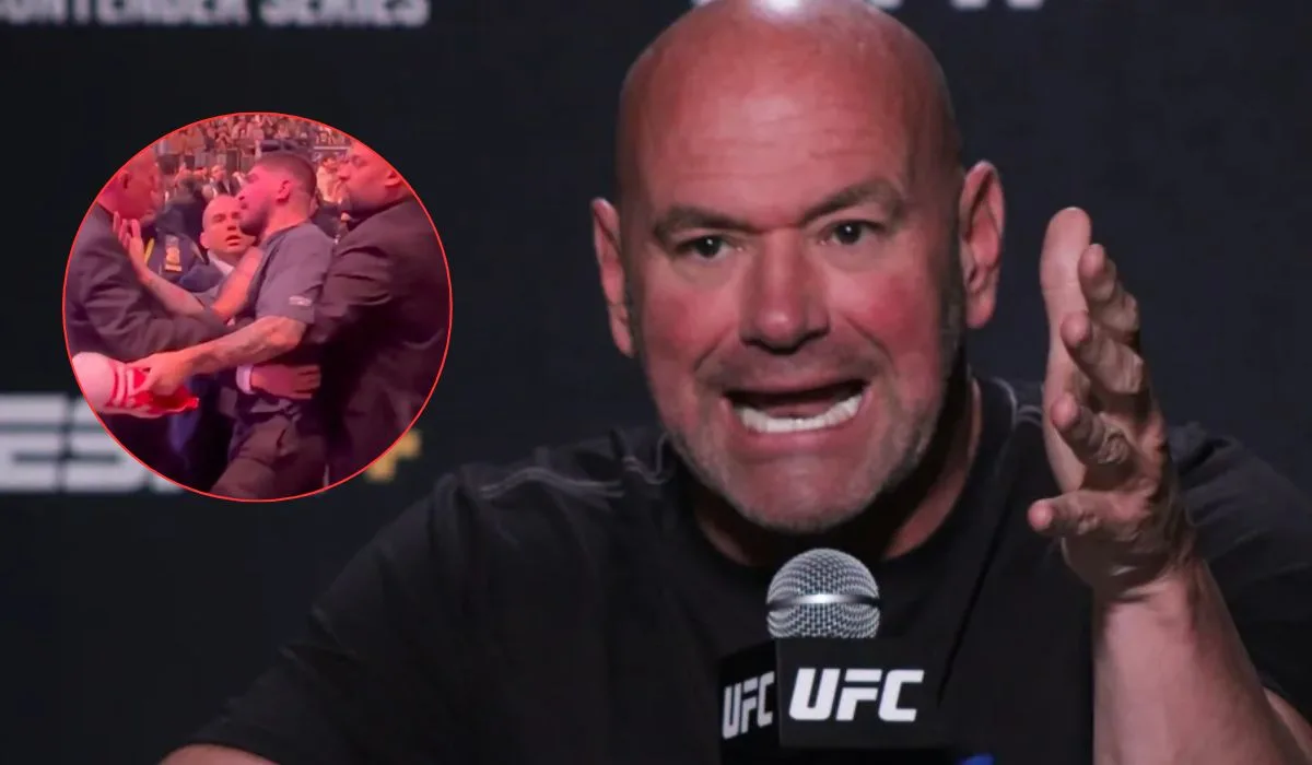 Dana White grzmi po bójce na trybunach podczas UFC 322: Nigdy więcej nie zobaczycie go na gali!