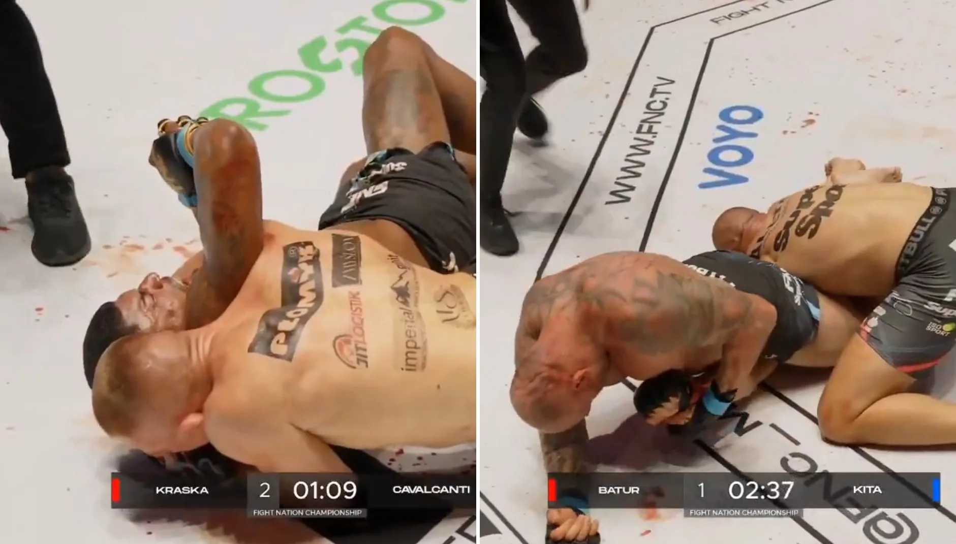 FNC 25: Kamil Kraska i Michał Kita efektownie poddają rywali. Obrona pasa i triumf w walce wieczoru [WIDEO]