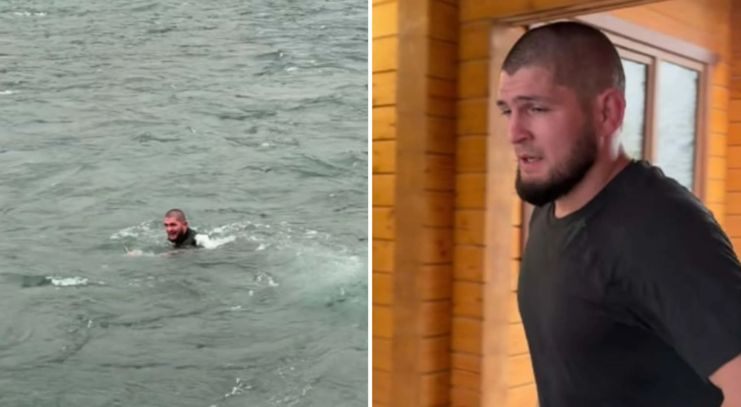 Tak trenują w Dagestanie. Khabib z sauny prosto do lodowatej rzeki [WIDEO]