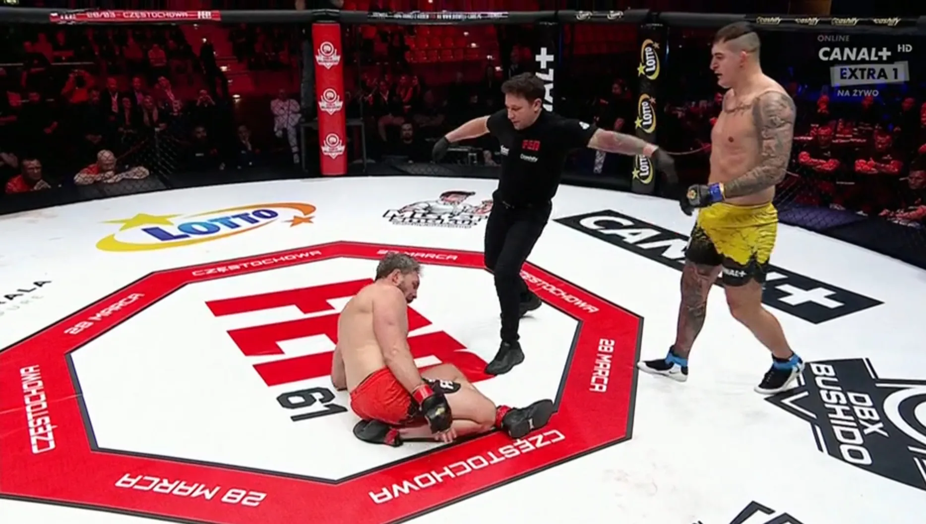 Damian Kostrzewa brutalnie znokautował Alberta Sosnowskiego na FEN 61 [WIDEO]