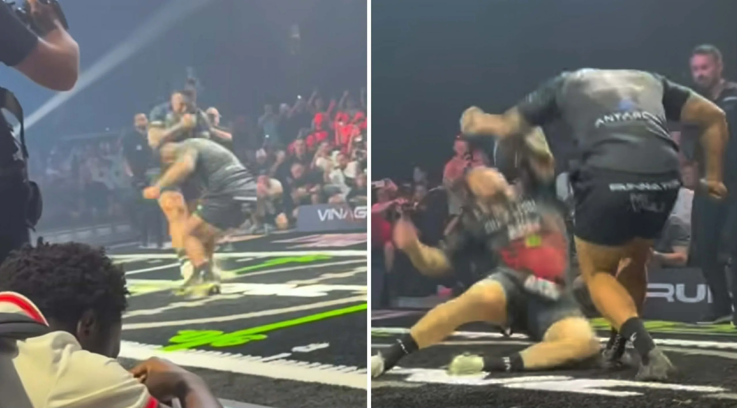 Zawodnik znokautowany po zderzeniu na kontrowersyjnej gali. Dramatyczne nagranie