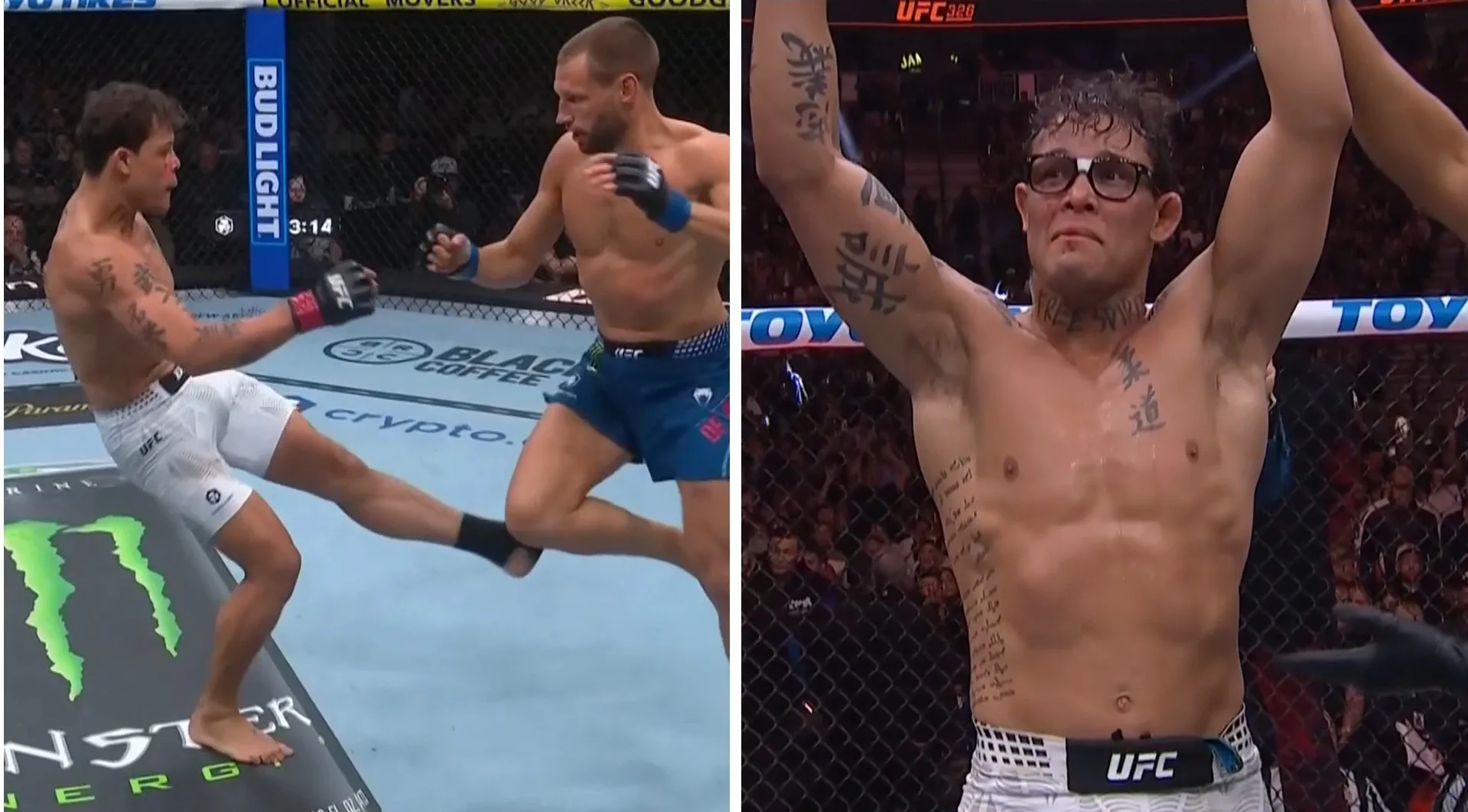 Caio Borralho lepszy od de Riddera w starciu czołowych średnich na UFC 326