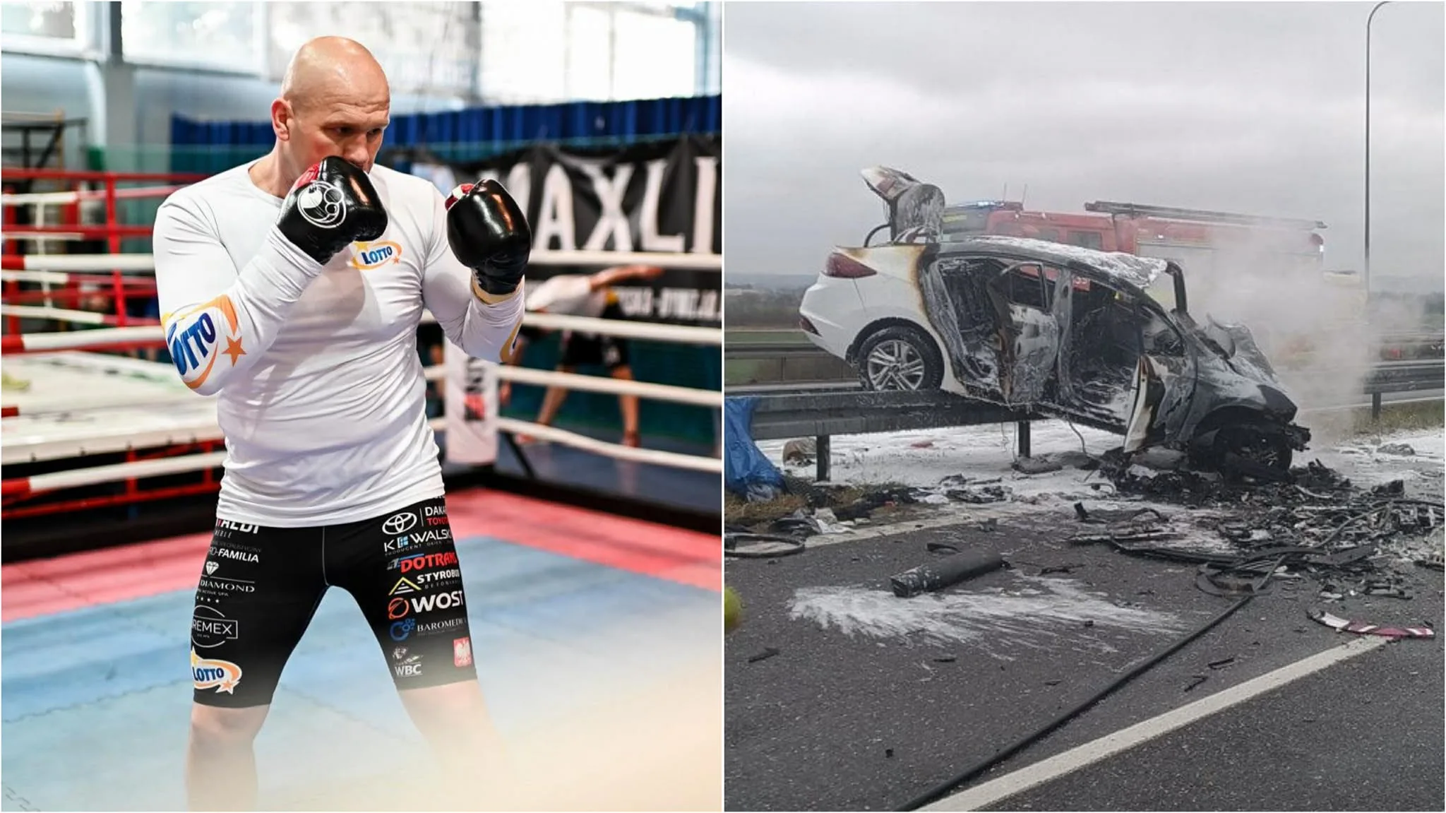 Wypadek na S19. Łukasz Różański trafił do szpitala