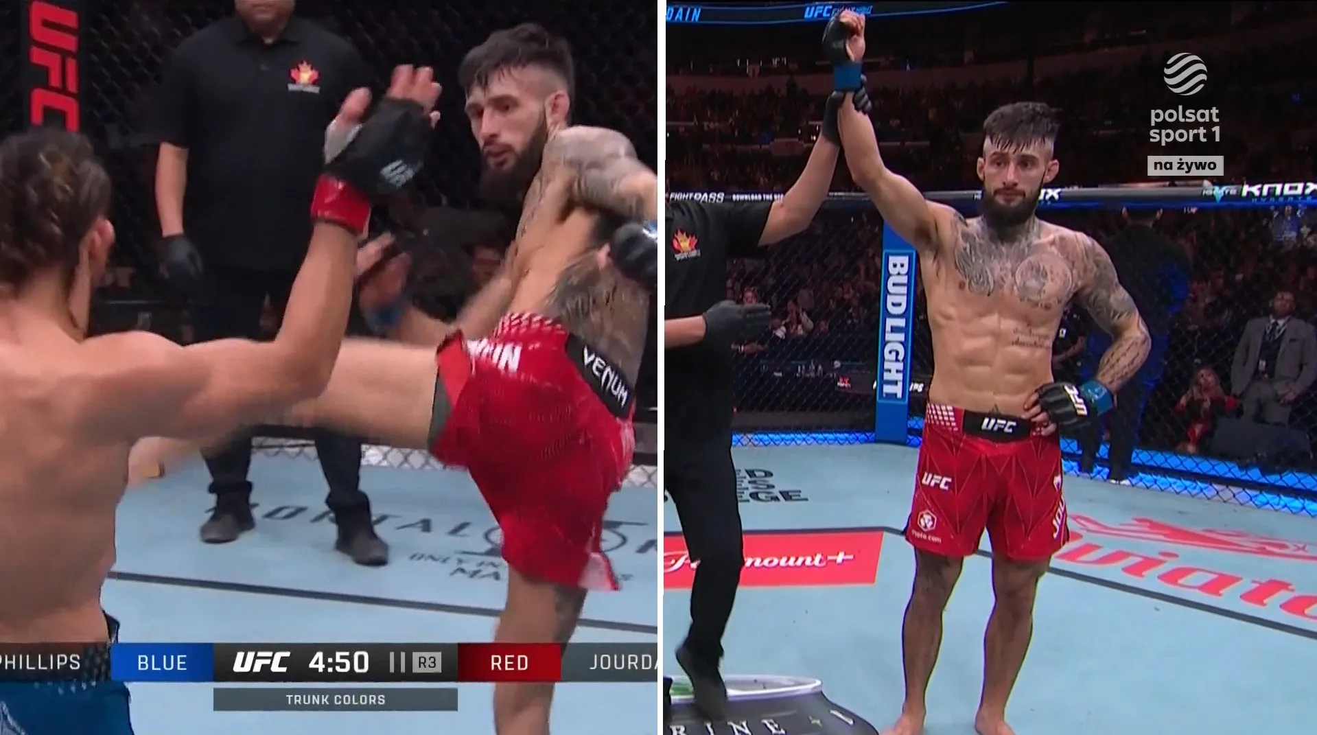 Charles Jourdain wygrywa szaloną walkę z Kylerem Phillipsem na UFC Winnipeg