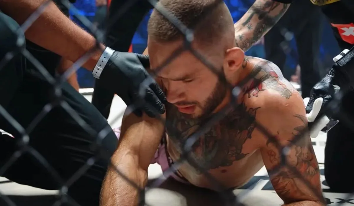 Groźny incydent na zawodach. Telewizor nie wytrzymał starcia z zawodnikiem KSW