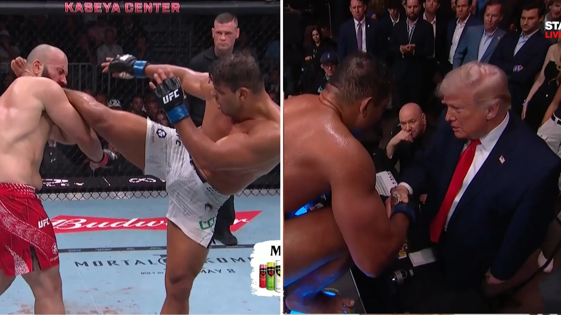 Paulo Costa efektownie kończy rywala na UFC 327. Pogratulował mu Donald Trump [WIDEO]