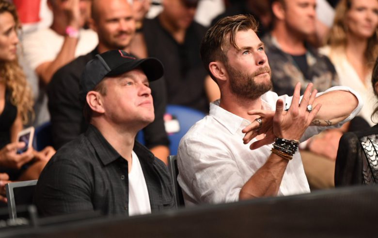 Matt Damon Chris Hemsworth UFC 234