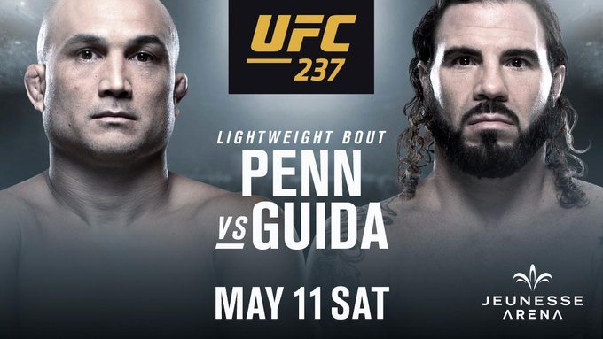 OFICJALNIE: BJ Penn vs. Clay Guida w rozpisce UFC 237: Namajunas vs. Andrade w Brazylii