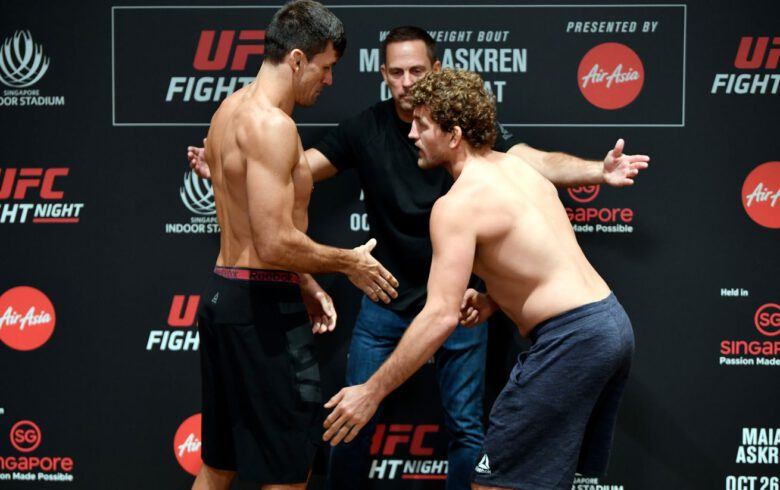 UFC on ESPN+ 20: Maia vs. Askren: ceremonia i wyniki ważenia przed galą w Singapurze [WIDEO]