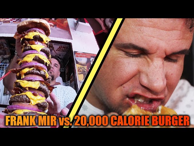 Frank Mir kontra 20 tysięcy kalorii w burgerze! Dałbyś radę zjeść coś takiego?