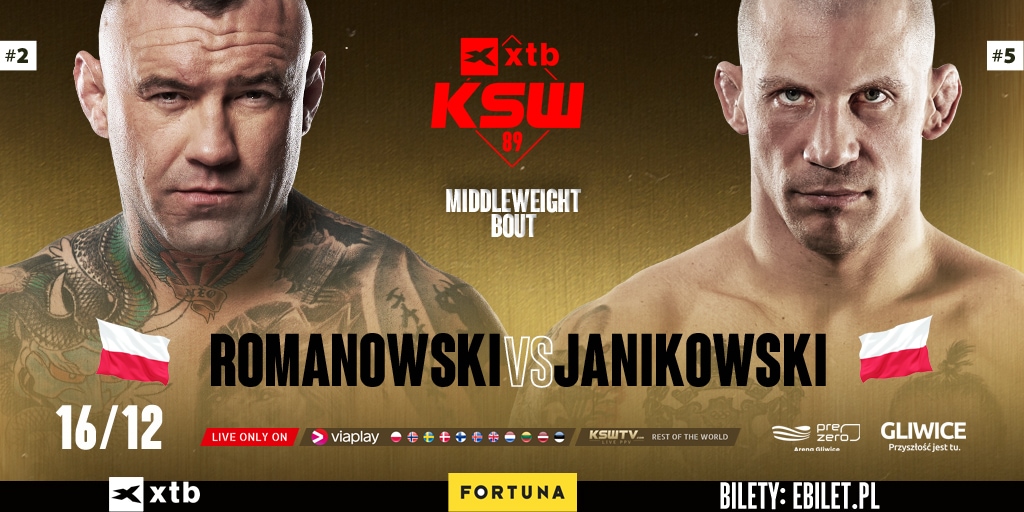 Starcie W Czubie Wagi średniej Tomasz Romanowski Zmierzy Się Z Damianem Janikowskim Na Xtb Ksw 7505