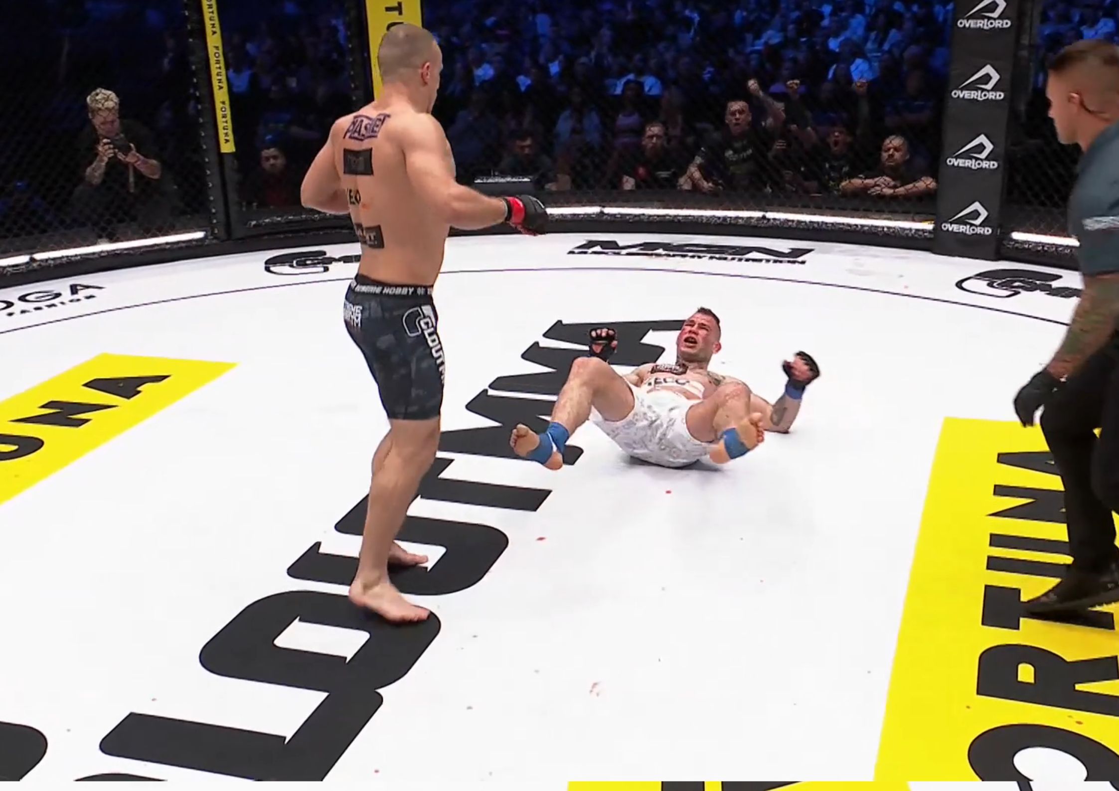 Clout MMA 5: Salim Touahri successfully knocked out Gracjan Szadziński in a PRIDE battle