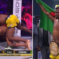 PFL Super Fights: Francis Ngannou szybko rozprawił się z Renanem Ferreirą i zdobył pas! [WIDEO]